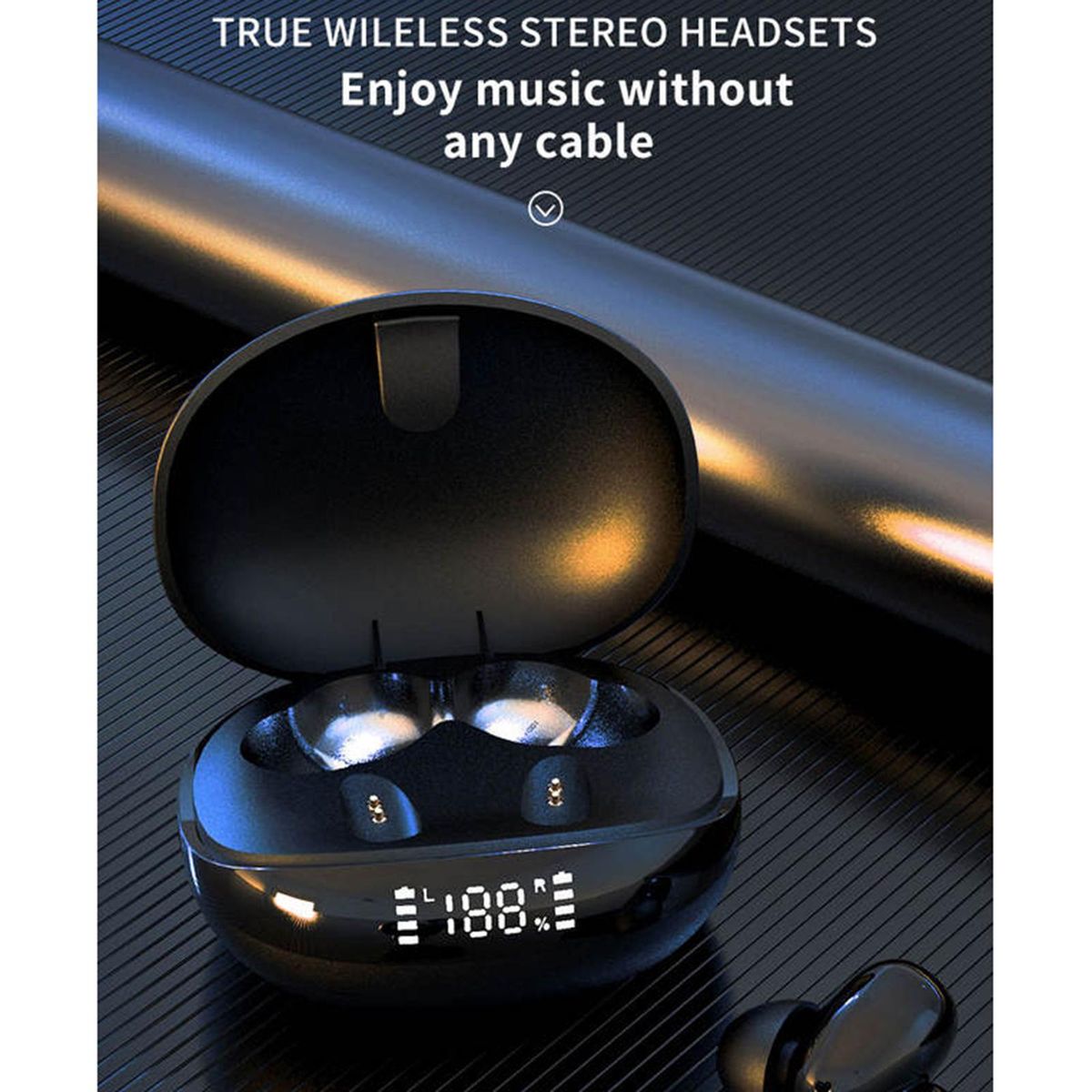 True Wireless Stereo BT 5.3 Wireless Headphones Mini Smart In-Ear Sport Headset Earbuds