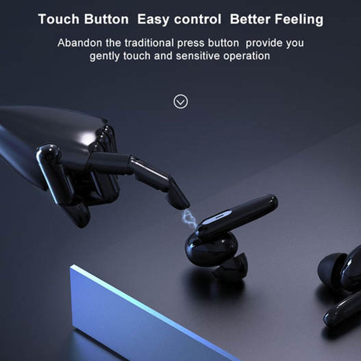 True Wireless Stereo BT 5.3 Wireless Headphones Mini Smart In-Ear Sport Headset Earbuds
