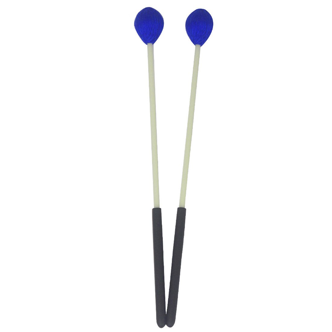 2PCS Marimba Xylophone Hammer Beater W/ Glass Fiber Reinforced Plastics Handle Blue