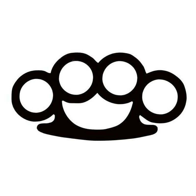 HotMeiNi	15*7.5CM BRASS KNUCKLES Car Sticker Decal