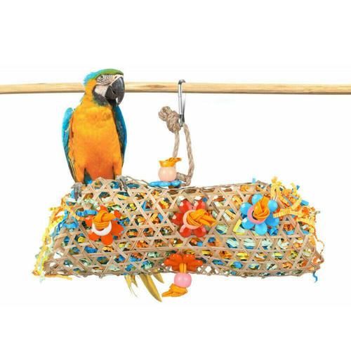 3 Pcs Parrot Bird Chew Cage Bite Haging Strip Woven Gass Foraging Cockatiel Toys