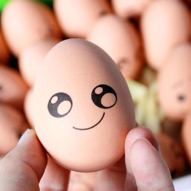 Dog Toy 24PCS Expression Eggs Model Rubber Teeth Cleaning Protection Biting Chewing Toy for Dog Pet Dog