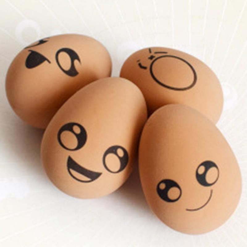 Dog Toy 24PCS Expression Eggs Model Rubber Teeth Cleaning Protection Biting Chewing Toy for Dog Pet Dog