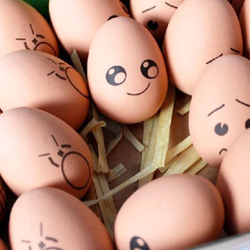 Dog Toy 24PCS Expression Eggs Model Rubber Teeth Cleaning Protection Biting Chewing Toy for Dog Pet Dog
