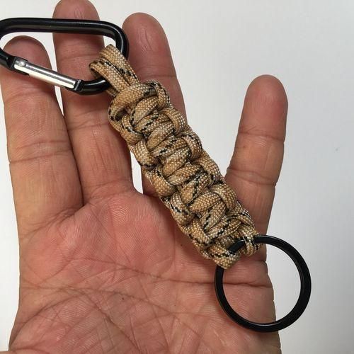 Carabiner Key Zipper Outdoor Emergency Keychain