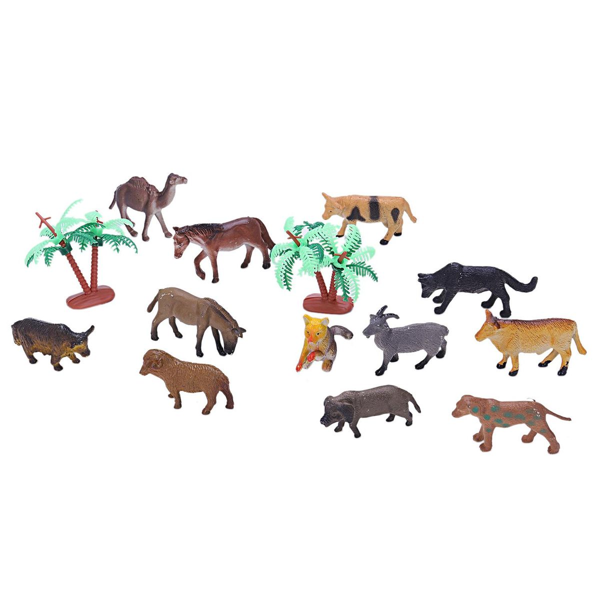 Model Plastic Animal Figure Toy Set of 12 pcs(Domestic animal)