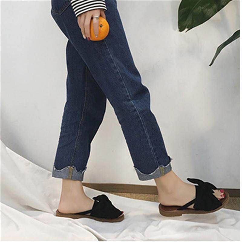 Women Flip Flop Sandals Espadrille Holiday Beach Slippers Mule Sliders Flat Shoes Black 39