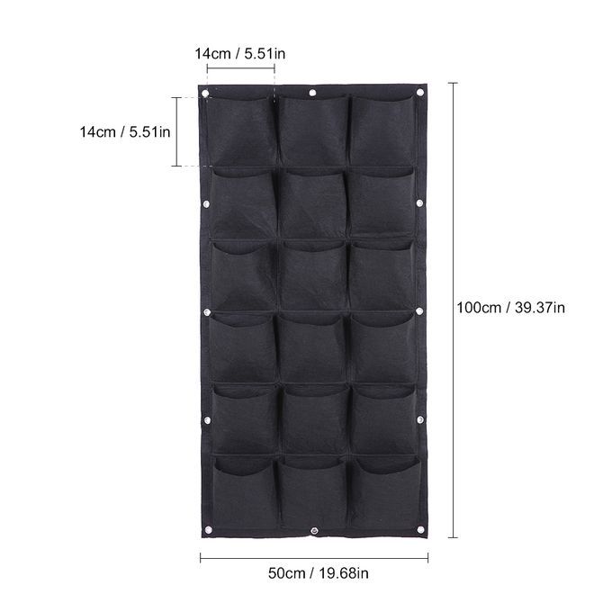 Green Wall 18 Pockets Planting Bag Pocket Vertical Wall Plan