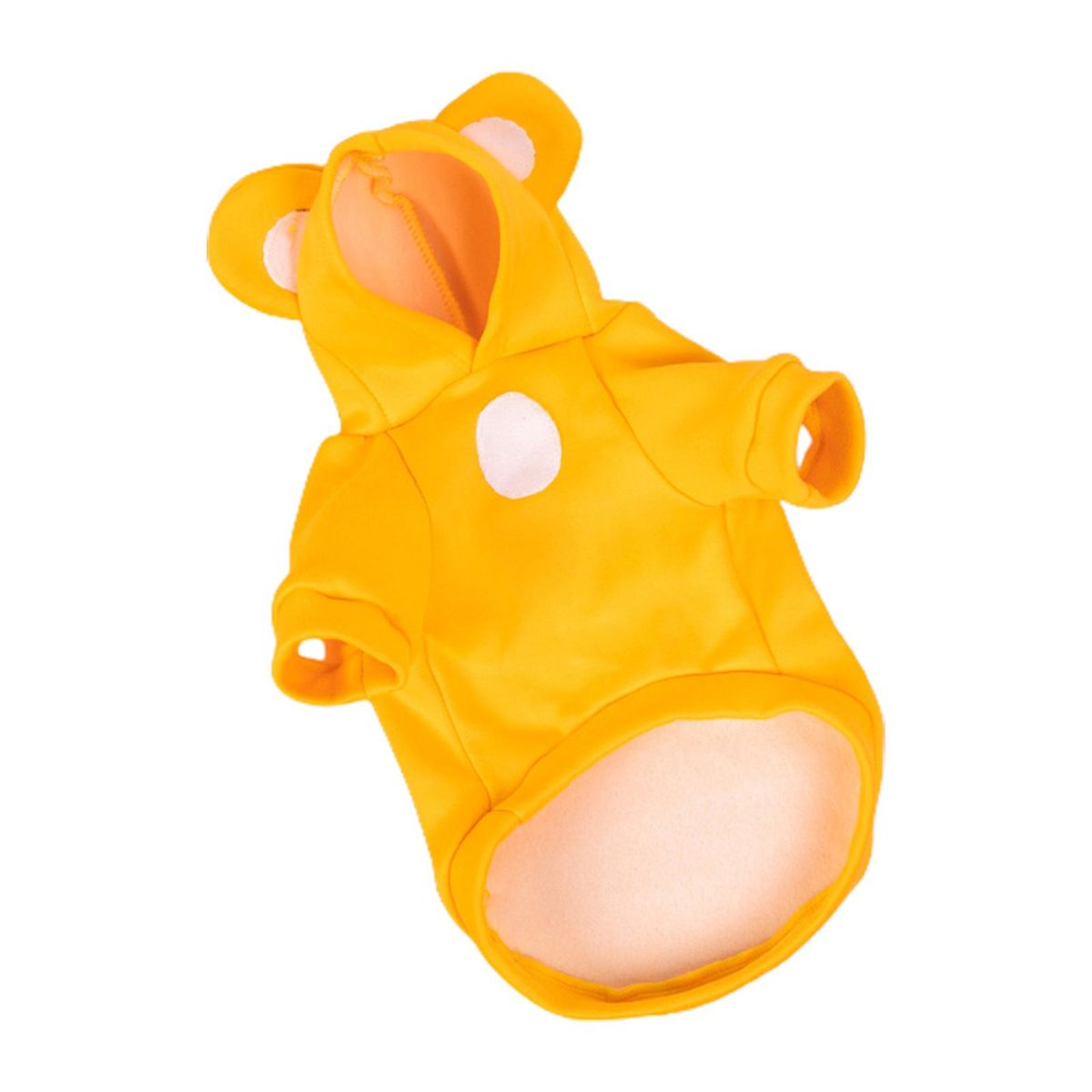 Pet Sweatshirt Bear Ear Cat Dog Hooded Two-legged Pullover Yellow