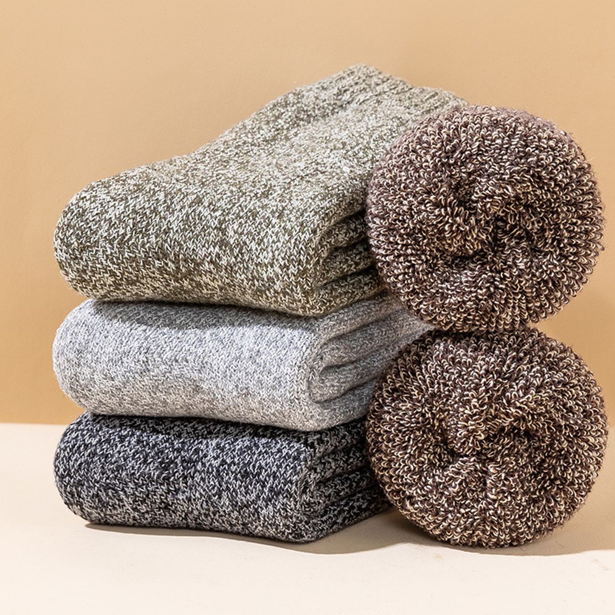Men's Winter Wool Socks Soft Warm Thick Wool Socks For Cold