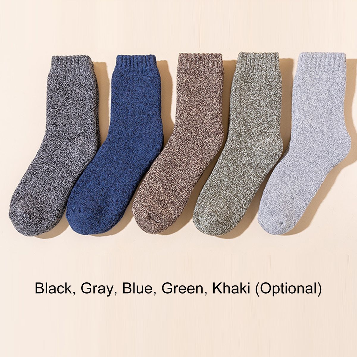 Men's Winter Wool Socks Soft Warm Thick Wool Socks For Cold