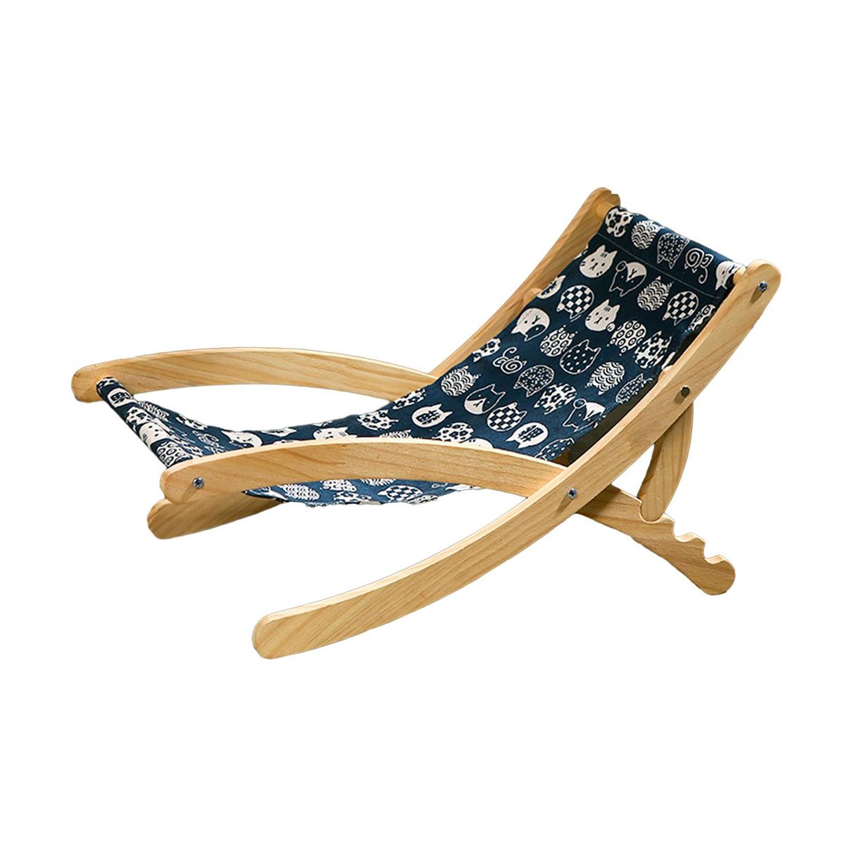 Cat Lounge Chair Bearing 10kg Cat Hammock Bed Blue Fabric
