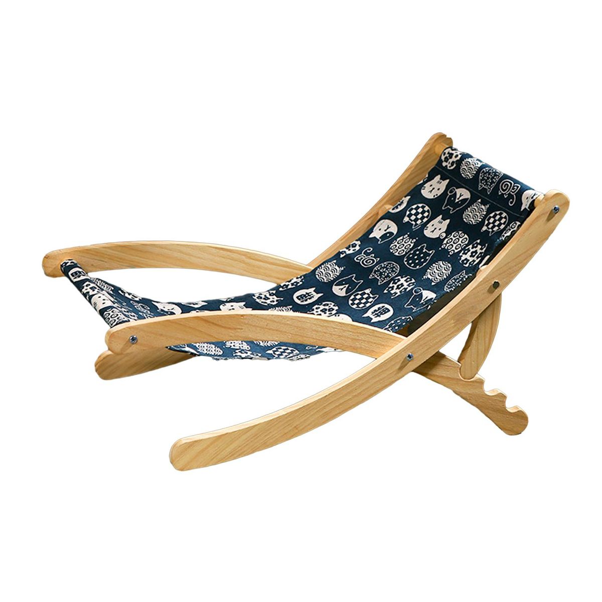 Cat Lounge Chair Bearing 10kg Cat Hammock Bed Blue Fabric