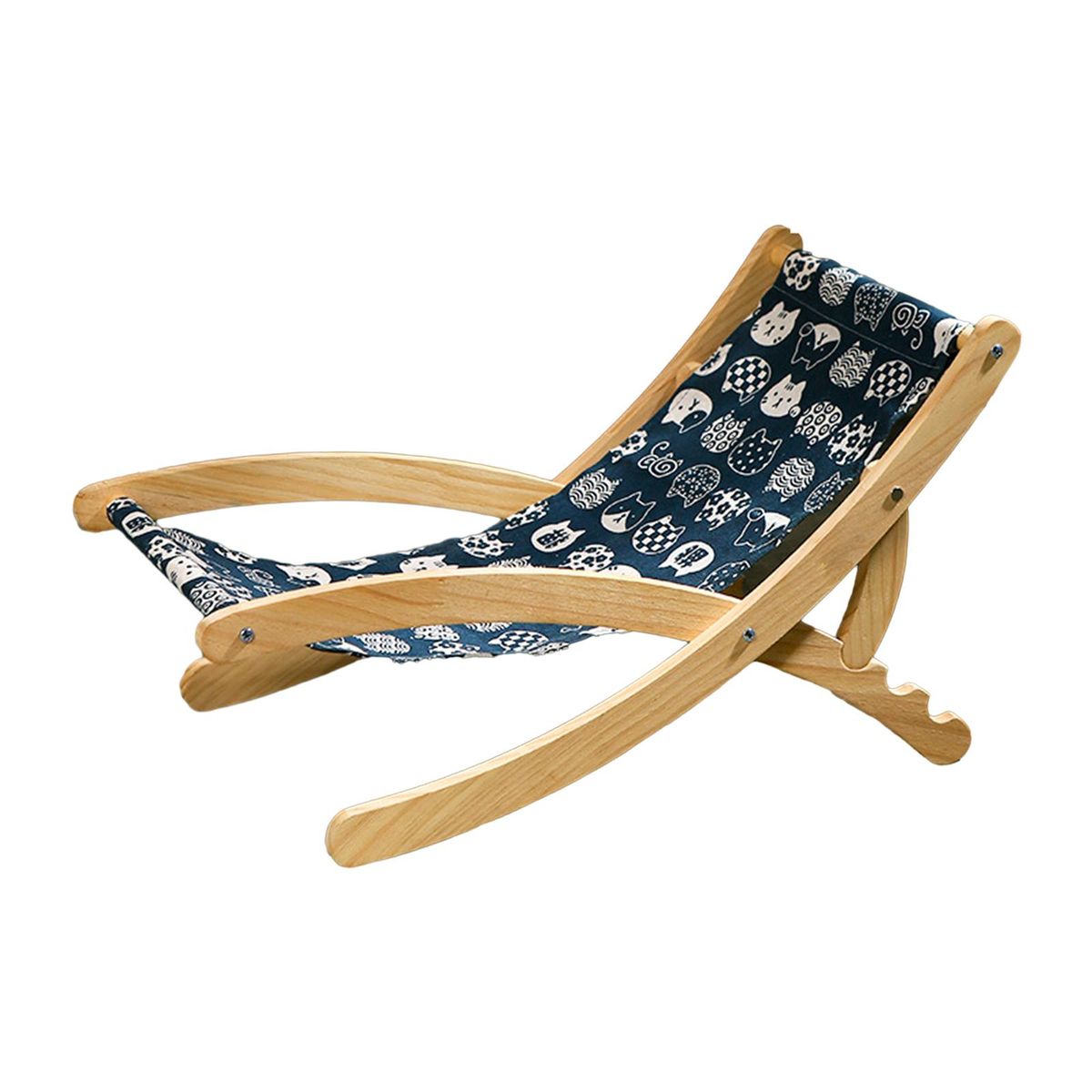 Cat Lounge Chair Bearing 10kg Cat Hammock Bed Blue Fabric