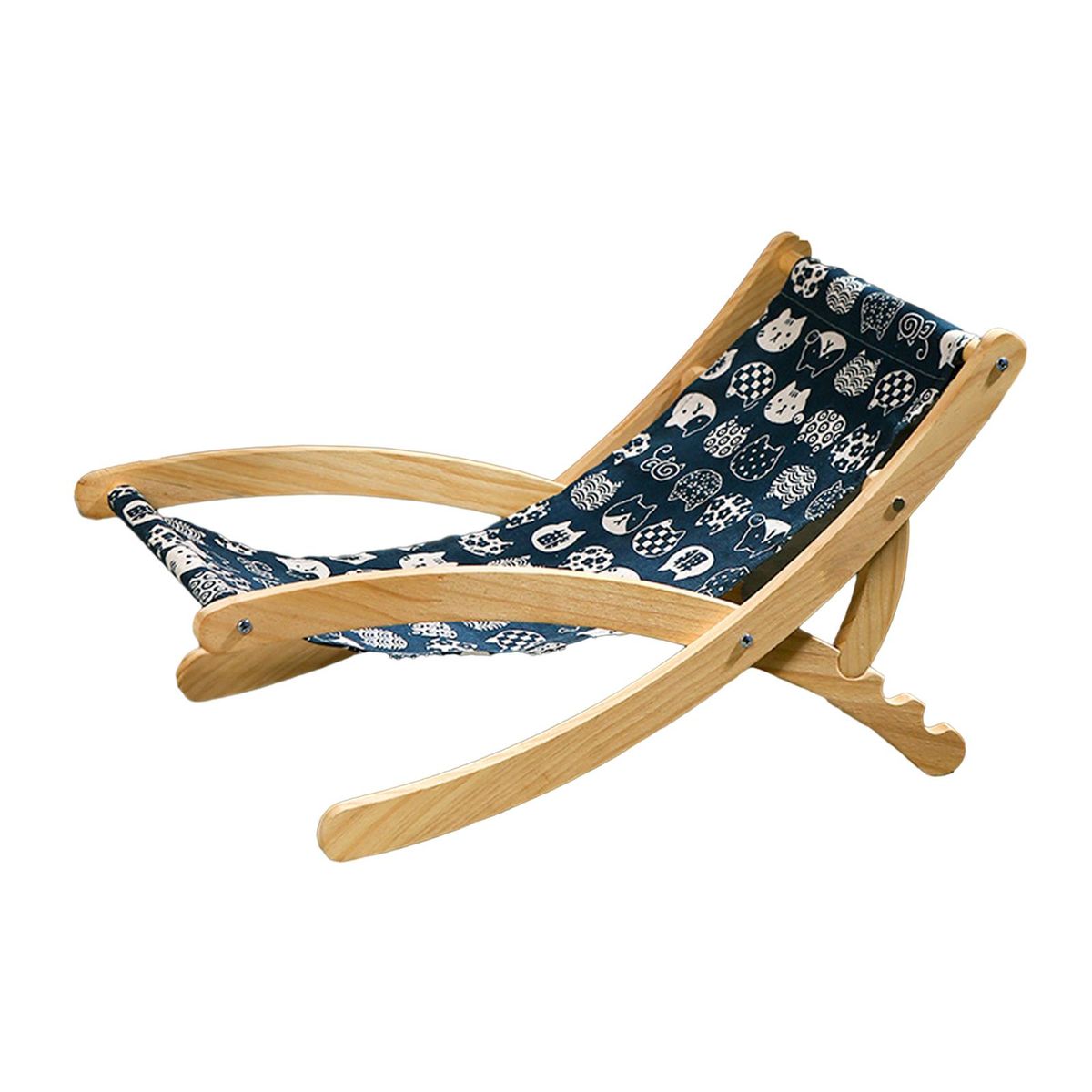Cat Lounge Chair Bearing 10kg Cat Hammock Bed Blue Fabric