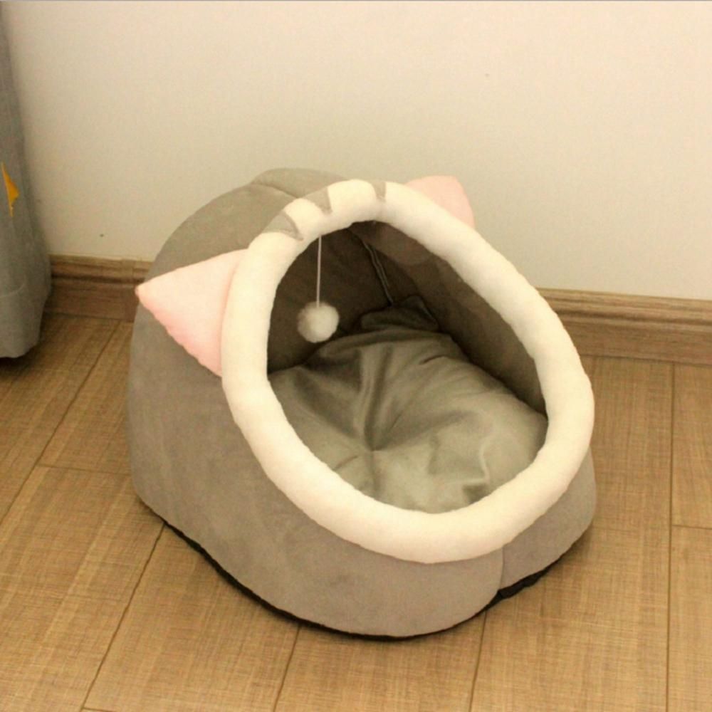 Cat Bed Warm Pet Basket Kitten Lounger for Washable Cave