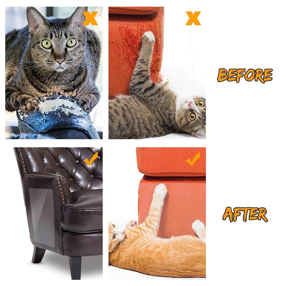 4Pcs M Pet Cat Scratch Guard Mat Cat Scratching Post Furniture Sofa Protector S 2 Pack