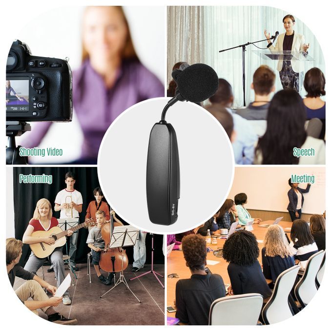 Wireless UHF Microphone System 2 Transmitter And 1 Receiver