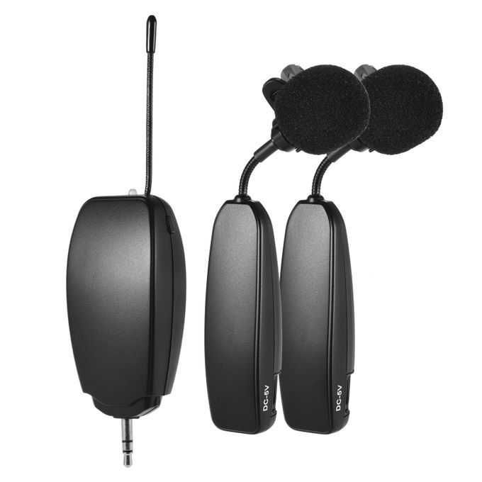 Wireless UHF Microphone System 2 Transmitter And 1 Receiver