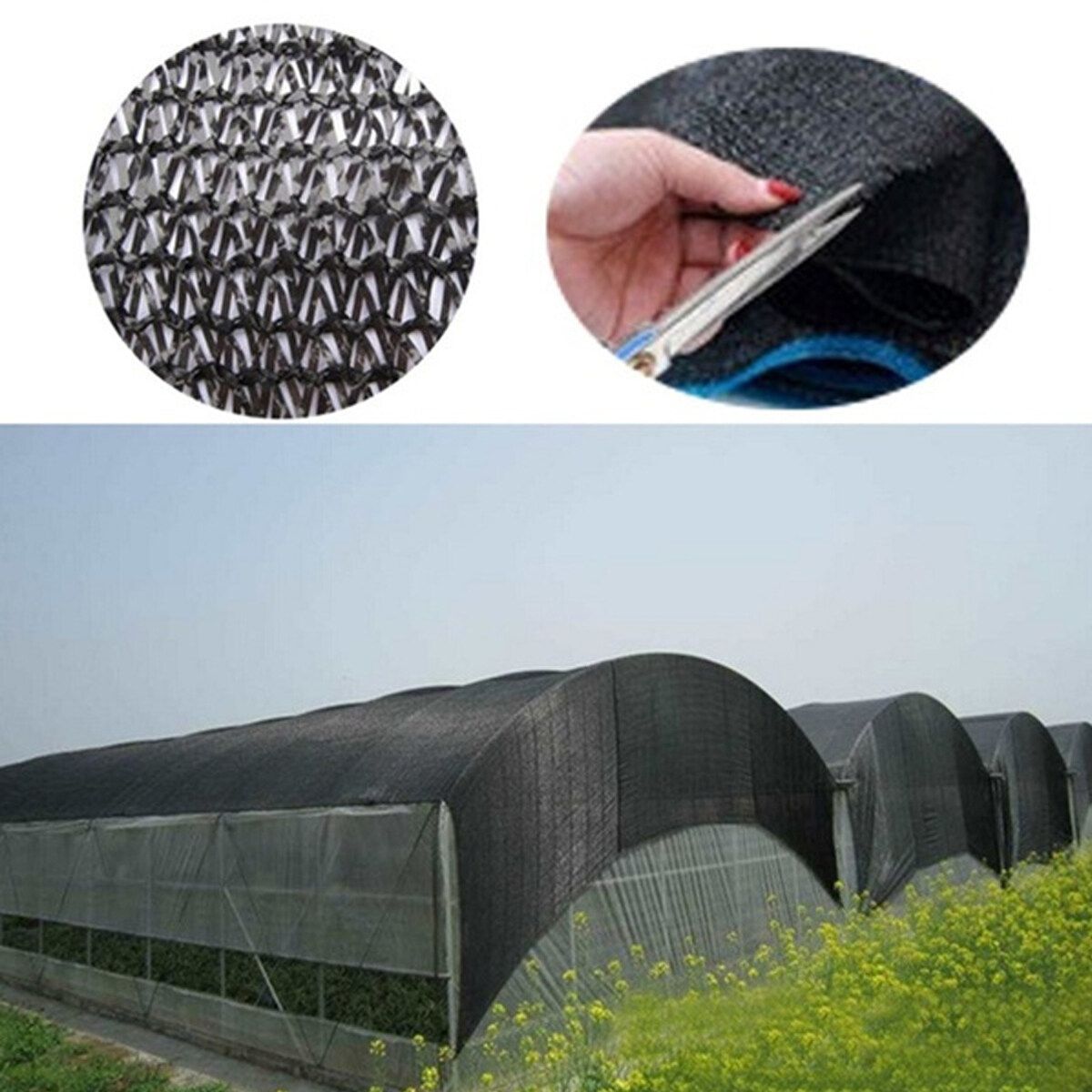 Sunblock Shade Net Cloth UV Resistant Fabric Greenhouse Plant Cover Car Cover Sunshade Net Awning 2X30M