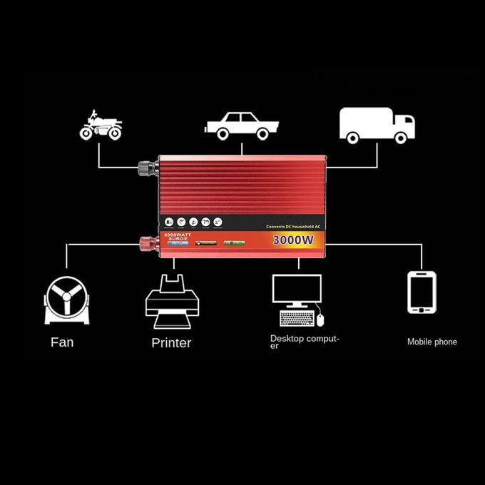 3500 Watt Pure Sine Wave Power Inverter DC 12V 24V To AC 220V For Car