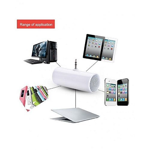 3.5mm Portable Speaker Stereo Mini Speaker Music MP3 Player Amplifier Loudspeaker For Mobile Phone&Tablet PCS White