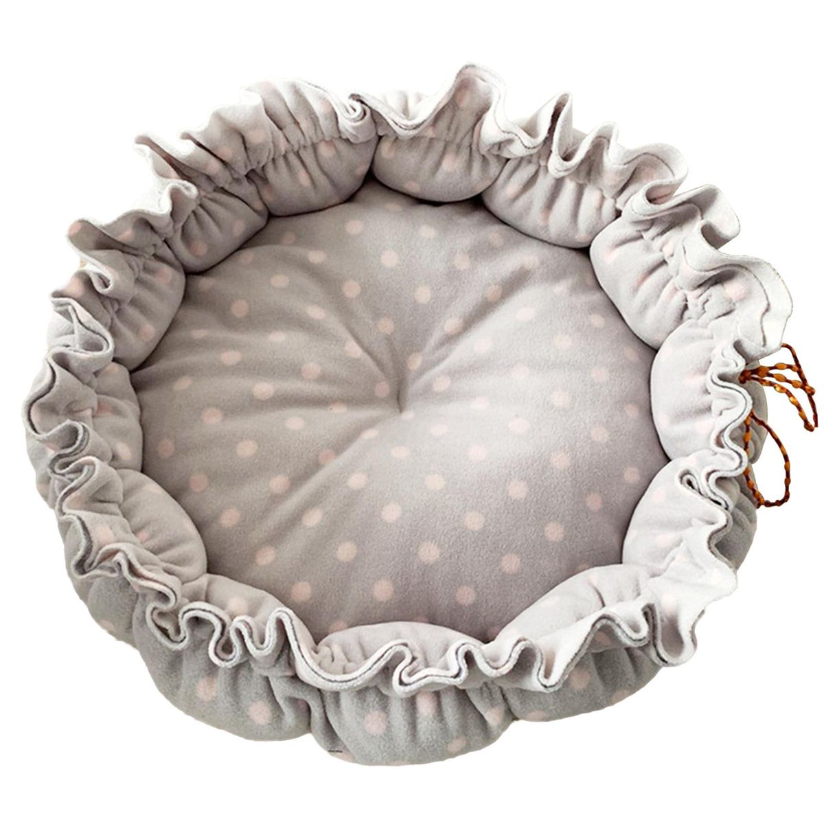Comfy Pet Dog Cat Bed Adjustable Mat Warm Sleeping Light Grey Dot