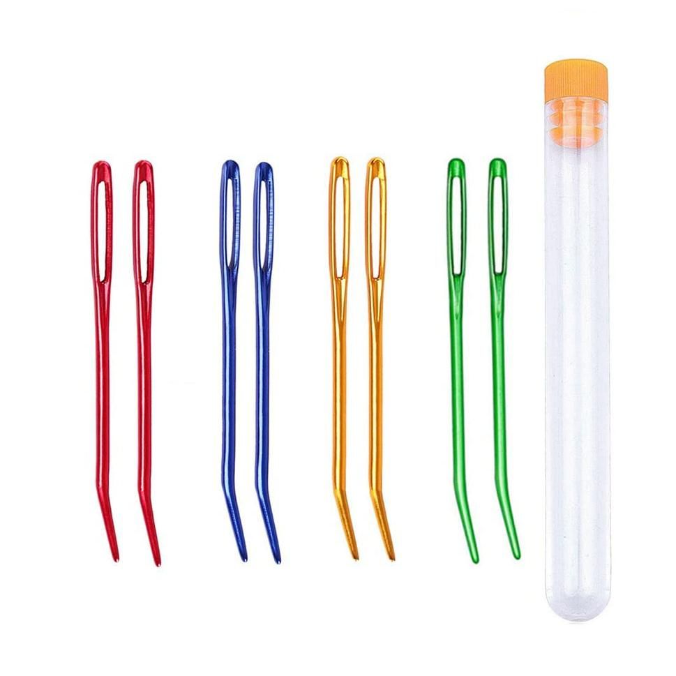 8PCS Yarn Needle,Bent Needles for Crochet Large Eye Darning