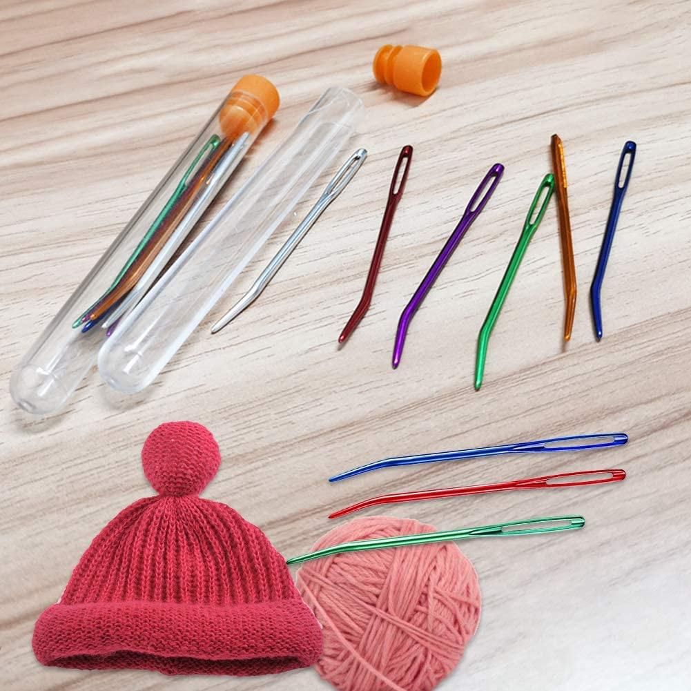 8PCS Yarn Needle,Bent Needles for Crochet Large Eye Darning