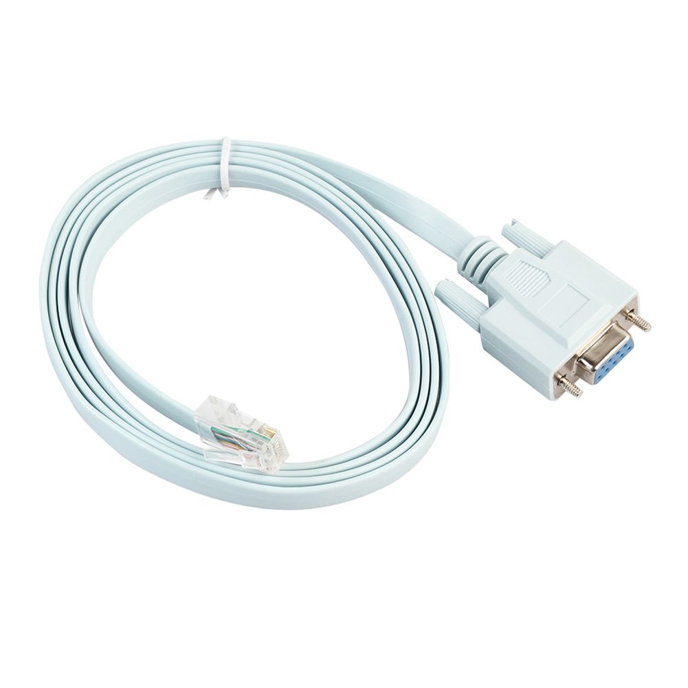 5ft 9Pin DB9 Serial RS232 To RJ45 Cat5 Ethernet-Sky Blue