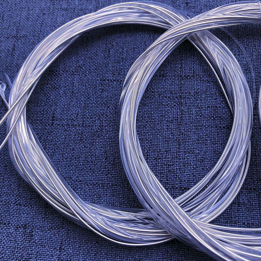 MT Classical Guitar Strings 6pcs/set Silver-Plated Copper Clear Nylon Strings-White