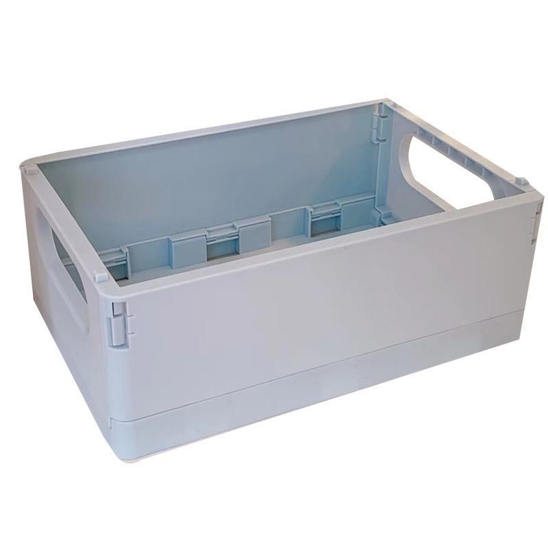 3 PCS Folding Plastic Storage Box, Size: Large (Lake Blue)
