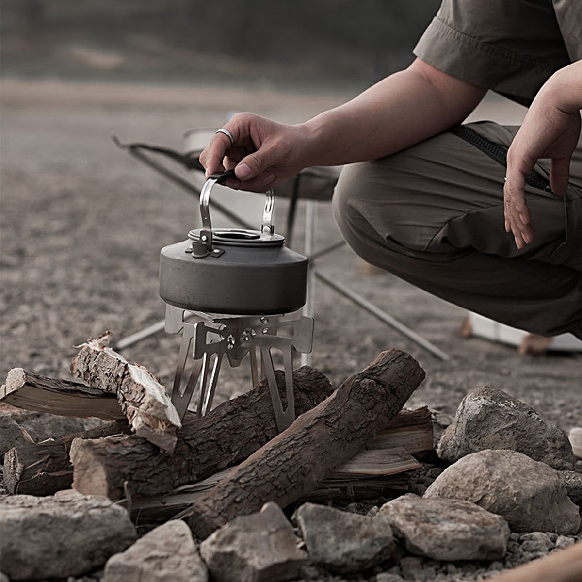 Incinerator Base Campfire Pot Stand Camp Stove Stand Stainless Steel