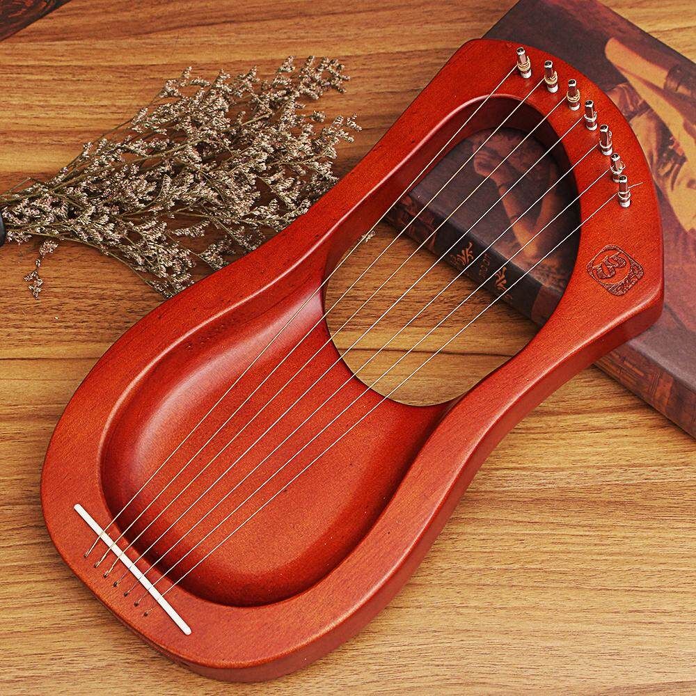 Walter WH-04 7-String Mahogany Wood Iyre Harp With Bag Tunning Tool