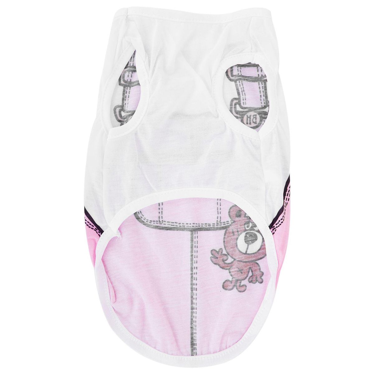 Puppy Dog Costume T-shirt Summer Round Neck Tops Tee Playsuit Dog Clothes Apparels XL Pink