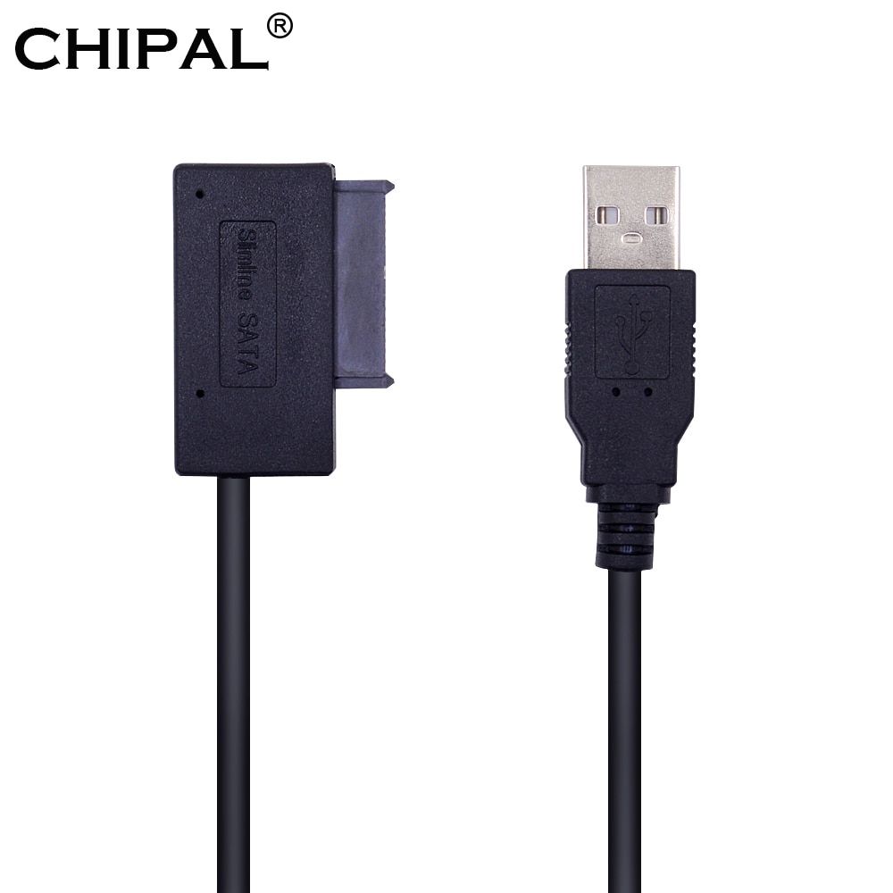 USB 2.0 To Mini Sata II 7+6 13Pin Adapter Converter Cable Steady Style For Laptop CD/DVD ROM Slimline Drive HDD CADDY