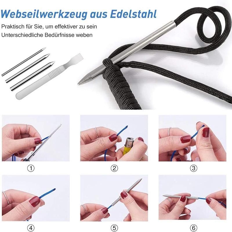 Paracord Set -26 Pcs Multifunctional 550 Nylon Paracord,Includes Rope Buckle and Sewing Needle,for Making DIY Bracelets
