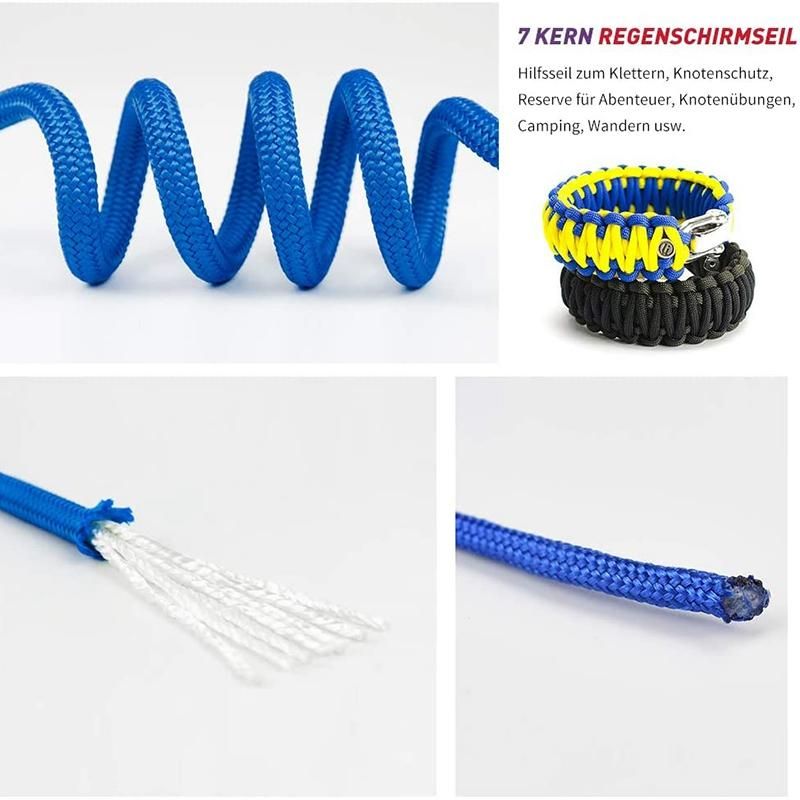 Paracord Set -26 Pcs Multifunctional 550 Nylon Paracord,Includes Rope Buckle and Sewing Needle,for Making DIY Bracelets