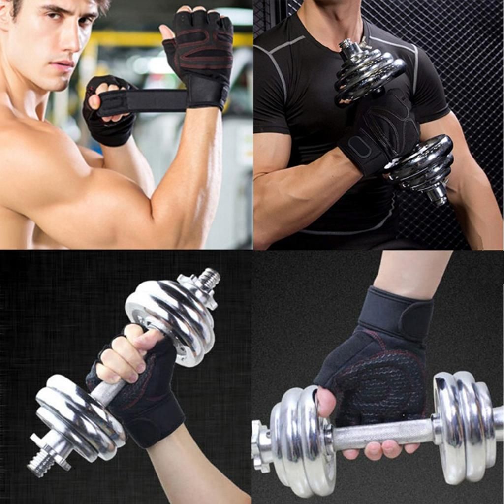 1 Pair Men's Gym  Sports Exercise Weight Lifting Black+Orange XL