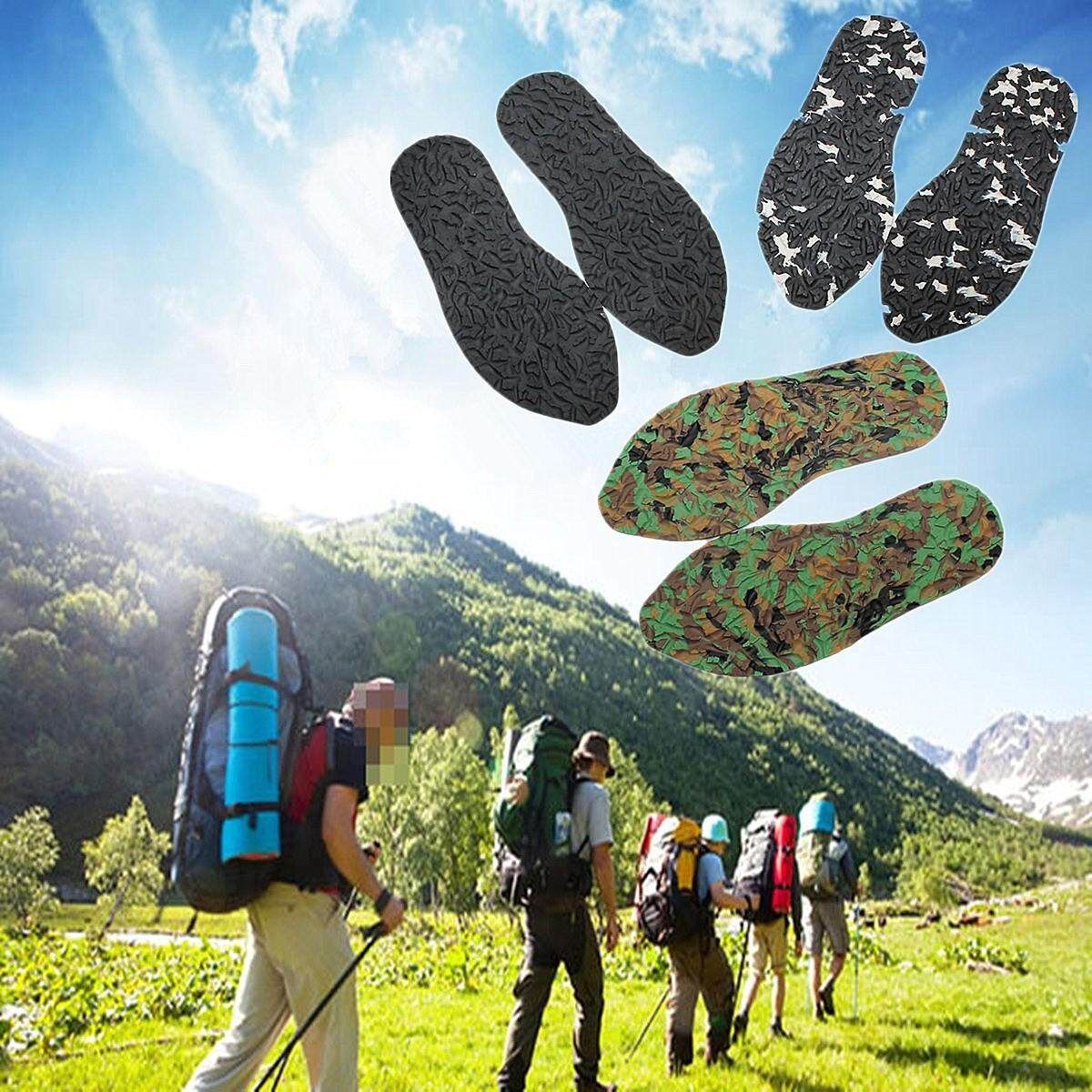 1 Pair Anti Slip Rubber Stick On Full Sole Shoe Repair Grip Pads Thickness 32*12.5*0.4cm Multicolor