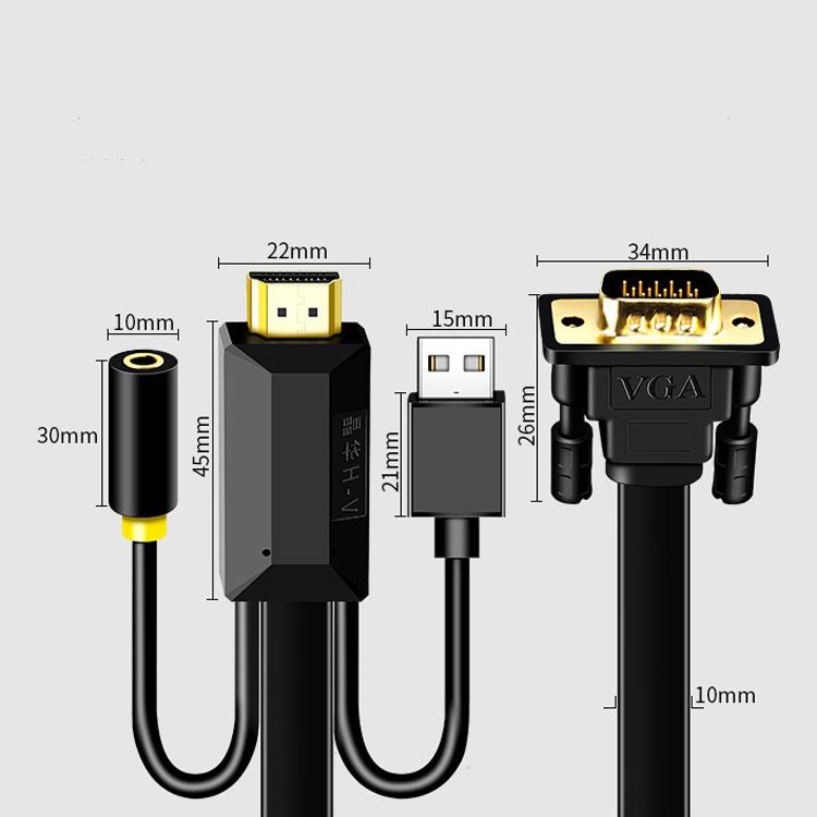 10m HDMI To VGA Cable