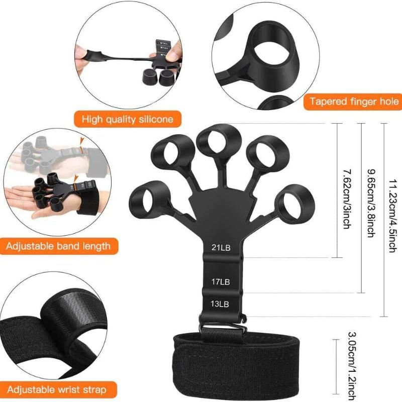 1pcs Silicone Gripster Grip Strengthener Finger Stretcher Hand Grip Trainer