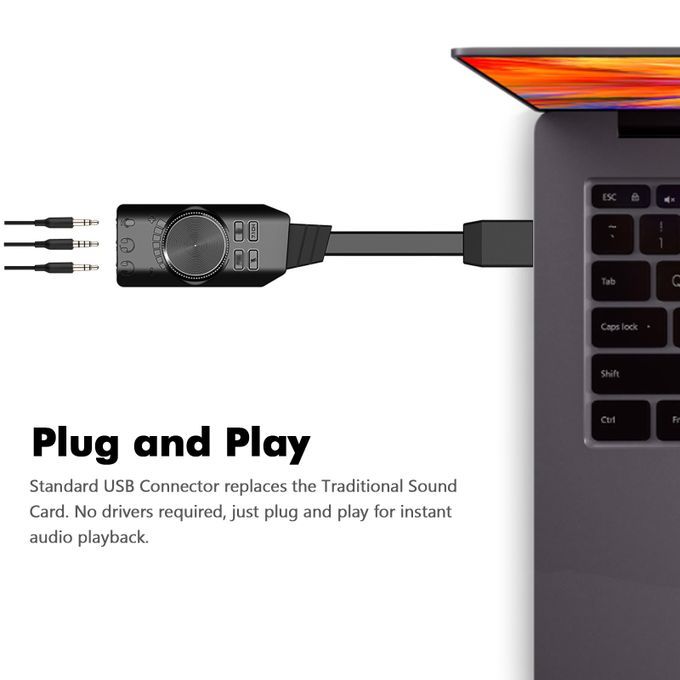 GS3 USB 2.0 External Sound Card Virtual 7.1 Channel