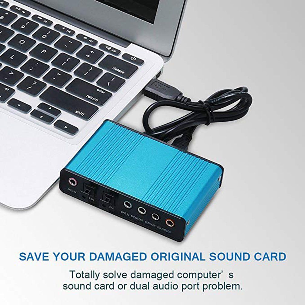 Professional USB Sound Card 6 Channel 5.1 Optical External Audio Card Converter CM8206 Set For Laptop Desktop Dropshipping