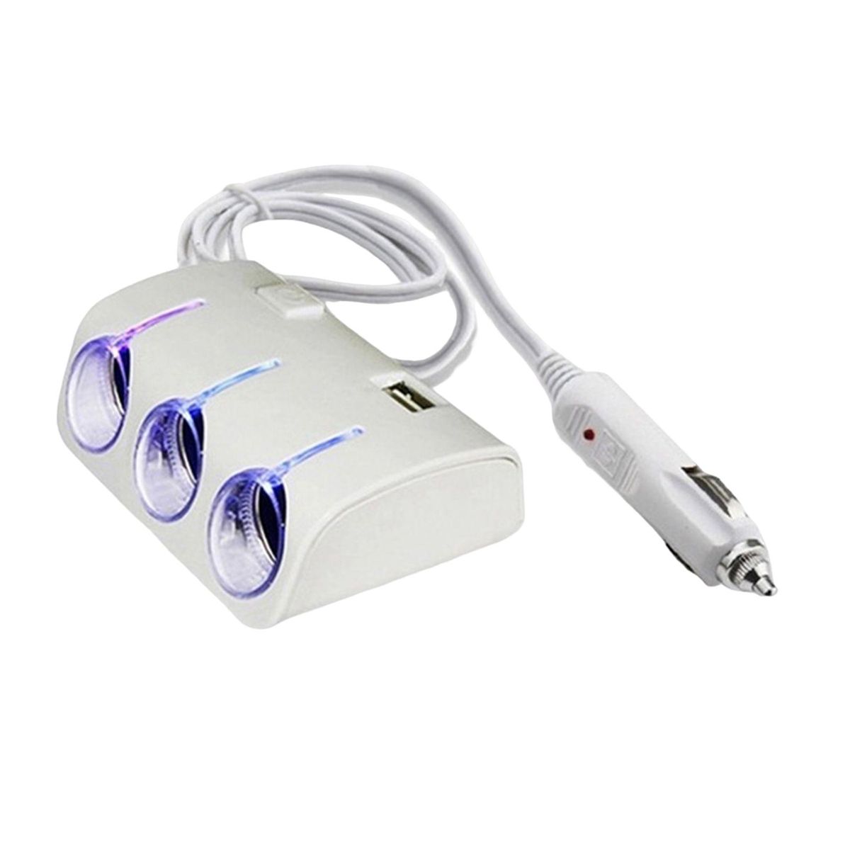 Car Charger Sturdy Portable Ignition Socket White
