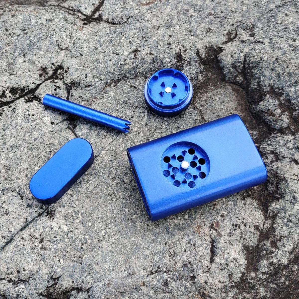 Mini Grinder with Storage Box Abrader Storage Box Blue