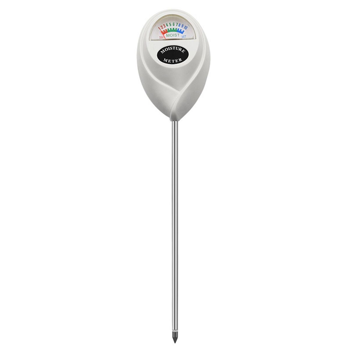 Lawn Moisture Meter Premium Stainless Steel Soil Moisture for Indoor White