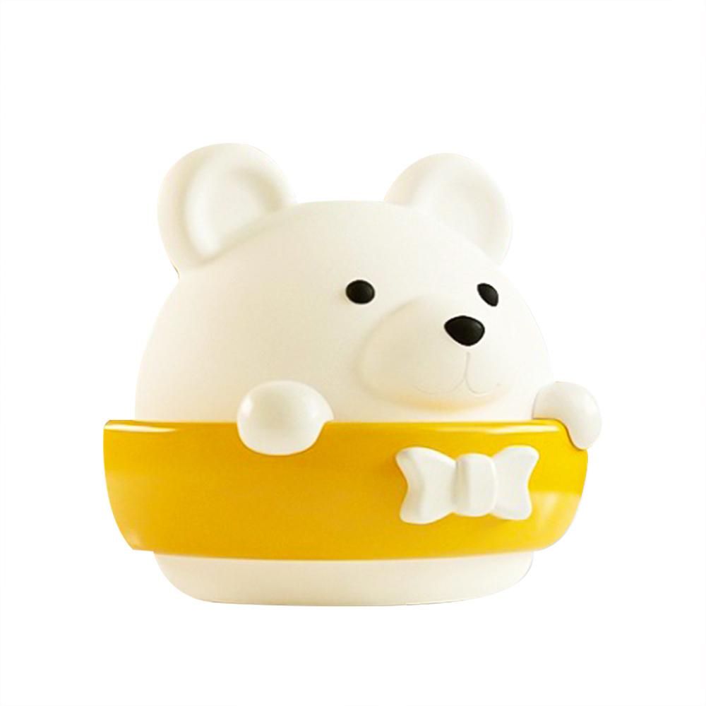 Cute Bear Baby Night Light Baby Bedside Lamp Kids Night Lights for Bedroom Cold & Warm Light 10 Adjustable Brightness Built-in Battery with Remote Control