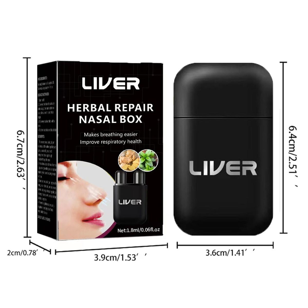 Anti-sleeping Stick Inhaler Empty Aromatherapy Nasal Stick Black