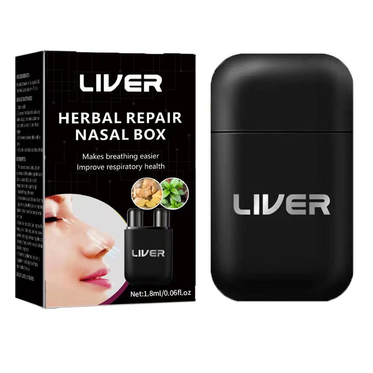 Anti-sleeping Stick Inhaler Empty Aromatherapy Nasal Stick Black